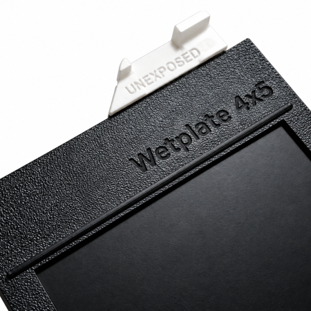Dettaglio supporto fotografico Wetplate 4x5